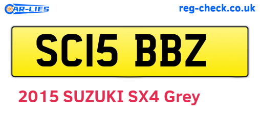 SC15BBZ are the vehicle registration plates.