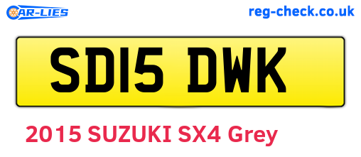 SD15DWK are the vehicle registration plates.