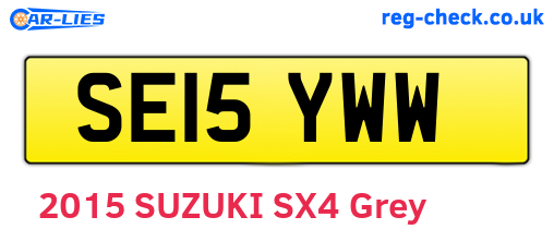 SE15YWW are the vehicle registration plates.