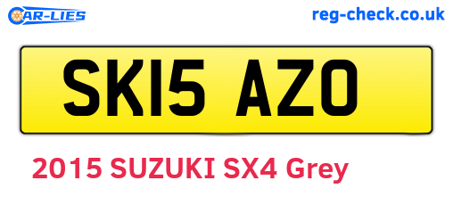 SK15AZO are the vehicle registration plates.