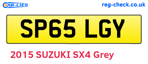 SP65LGY are the vehicle registration plates.