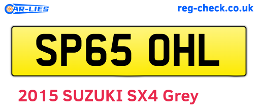 SP65OHL are the vehicle registration plates.
