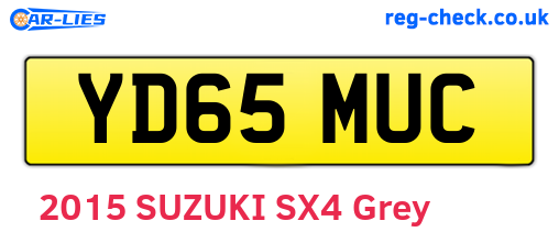 YD65MUC are the vehicle registration plates.