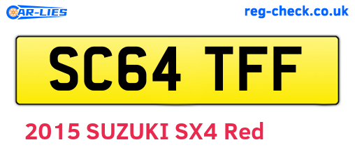 SC64TFF are the vehicle registration plates.