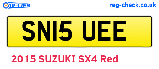 SN15UEE are the vehicle registration plates.