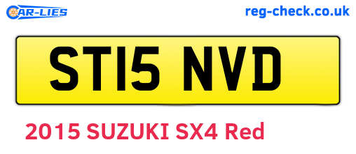 ST15NVD are the vehicle registration plates.