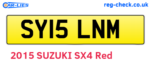SY15LNM are the vehicle registration plates.