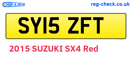 SY15ZFT are the vehicle registration plates.