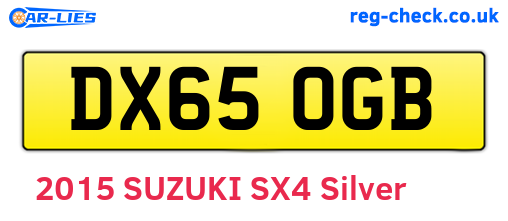 DX65OGB are the vehicle registration plates.