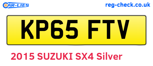 KP65FTV are the vehicle registration plates.