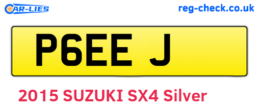 P6EEJ are the vehicle registration plates.