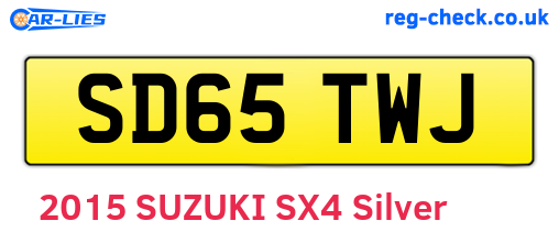 SD65TWJ are the vehicle registration plates.