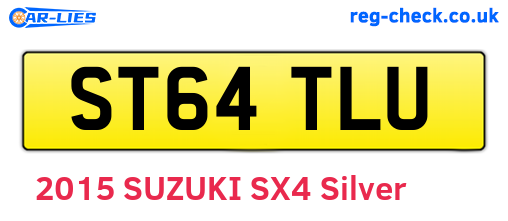 ST64TLU are the vehicle registration plates.