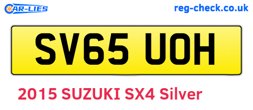 SV65UOH are the vehicle registration plates.