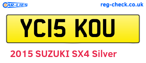 YC15KOU are the vehicle registration plates.