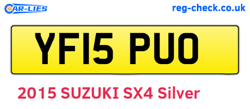 YF15PUO are the vehicle registration plates.