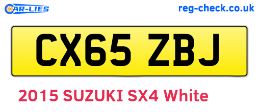 CX65ZBJ are the vehicle registration plates.