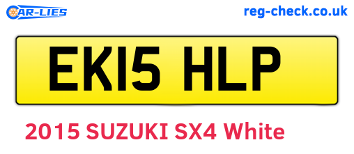 EK15HLP are the vehicle registration plates.