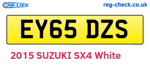 EY65DZS are the vehicle registration plates.