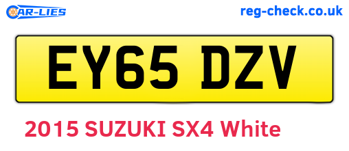 EY65DZV are the vehicle registration plates.