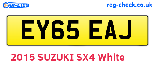 EY65EAJ are the vehicle registration plates.