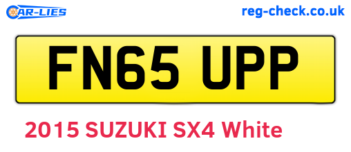 FN65UPP are the vehicle registration plates.