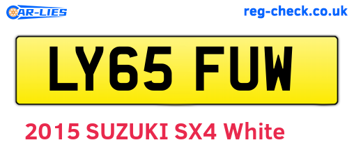 LY65FUW are the vehicle registration plates.