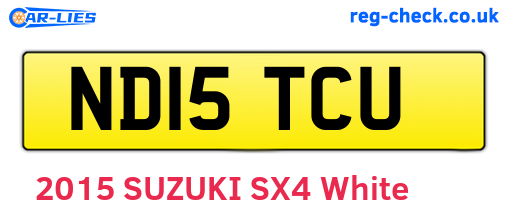 ND15TCU are the vehicle registration plates.