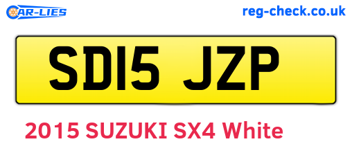 SD15JZP are the vehicle registration plates.