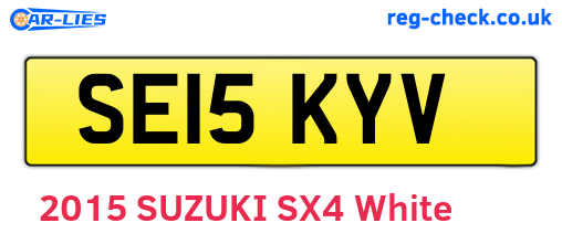 SE15KYV are the vehicle registration plates.