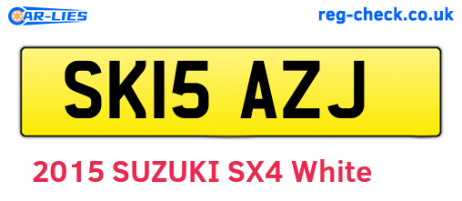 SK15AZJ are the vehicle registration plates.