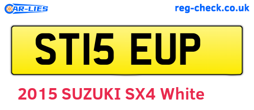 ST15EUP are the vehicle registration plates.