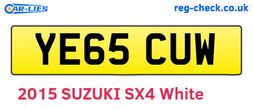 YE65CUW are the vehicle registration plates.