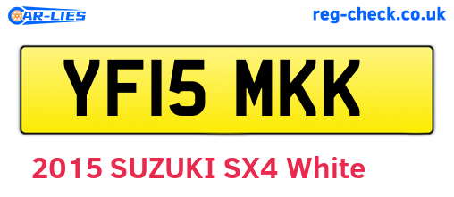 YF15MKK are the vehicle registration plates.
