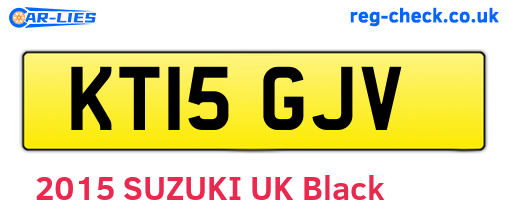 KT15GJV are the vehicle registration plates.