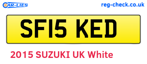 SF15KED are the vehicle registration plates.
