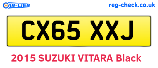 CX65XXJ are the vehicle registration plates.