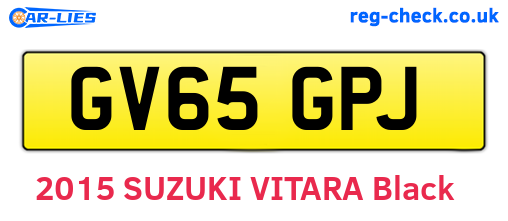 GV65GPJ are the vehicle registration plates.