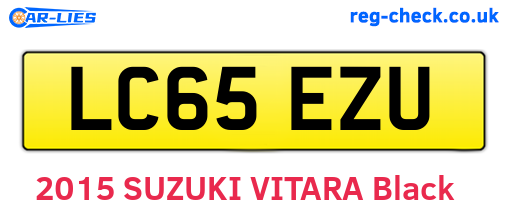 LC65EZU are the vehicle registration plates.