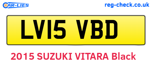 LV15VBD are the vehicle registration plates.