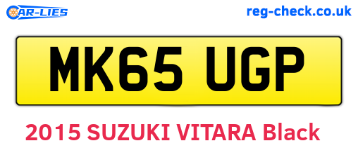 MK65UGP are the vehicle registration plates.