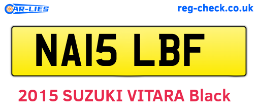 NA15LBF are the vehicle registration plates.