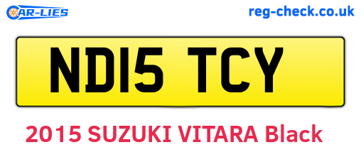 ND15TCY are the vehicle registration plates.