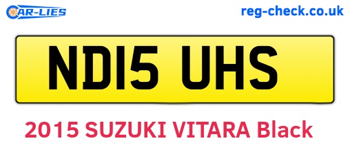 ND15UHS are the vehicle registration plates.