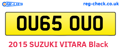 OU65OUO are the vehicle registration plates.