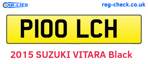 P100LCH are the vehicle registration plates.