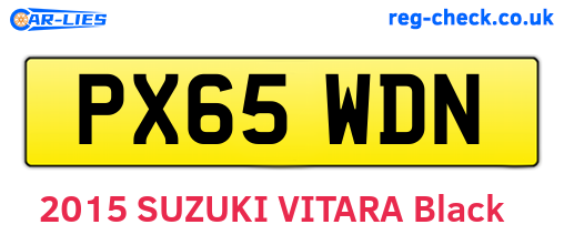 PX65WDN are the vehicle registration plates.