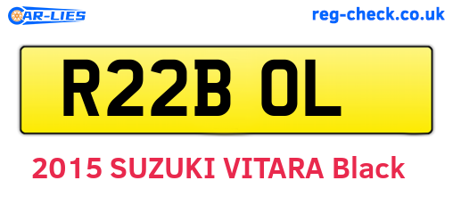 R22BOL are the vehicle registration plates.