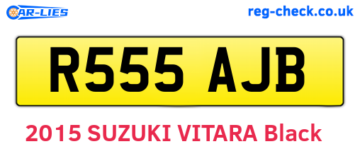 R555AJB are the vehicle registration plates.