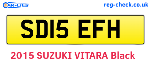 SD15EFH are the vehicle registration plates.